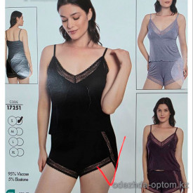 b4-17251 Cotpark Комплект женской пижамы: майка и шорты, S-XL, 1 пачка (4 шт)