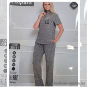 b4-30111 Cotpark Комплект домашней одежды для крупных дам: кофта и штаны, XL-4XL, 1 пачка (4 шт)