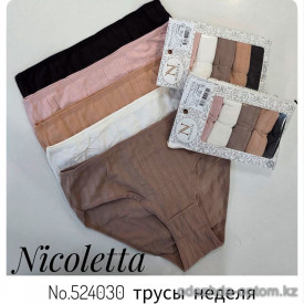 b4-524030 Nicoletta Комплект женских трусиков неделька, большие размеры, 1 пачка (7 шт)