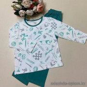 d7-449 Комплект детской пижамы: кофта и штаны, 110-160, 1 пачка (6 шт)