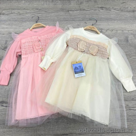 d9-1517 Платье детское с длинным рукавом, 4-8 лет, 1 пачка (5 шт)