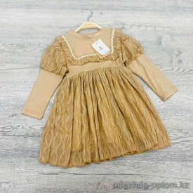 d9-1521 Платье детское с длинным рукавом, 4-8 лет, 1 пачка (5 шт)