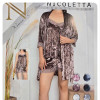 b4-87130 Nicoletta Комплект женской домашней одежды 3 в1, S-XL, 1 пачка (4 шт)