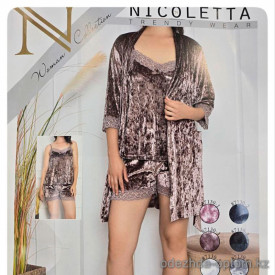 b4-87130 Nicoletta Комплект женской домашней одежды 3 в1, S-XL, 1 пачка (4 шт)