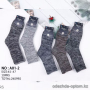 n5-A01-2 Носки мужские из толстой шерсти, 41-47, 1 пачка (10 пар)