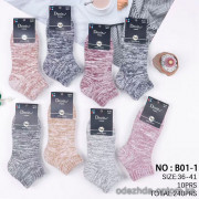 n5-B01-1 Носки женские из толстой шерсти, 36-41, 1 пачка (10 пар)