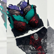 b16-7543 Комплект нижнего белья: бюстгальтер с поролоном и трусики, чашка B, 1 пачка (3 шт)