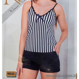 b4-90543 Nicoletta Комплект женской пижамы: майка и шорты, S-XL, 1 пачка (4 шт) b4-90543 Nicoletta Комплект женской пижамы: майка и шорты, S-XL, 1 пачка (4 шт)