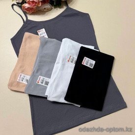 d7-2323PD2 Donella Майка женская однотонная на бретельках, 1 пачка (5 шт)