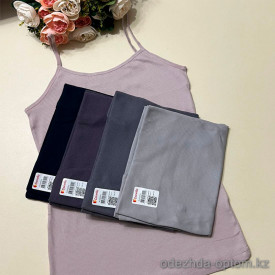 d7-2332PD2 Donella Майка женская однотонная на бретельках, 1 пачка (5 шт)