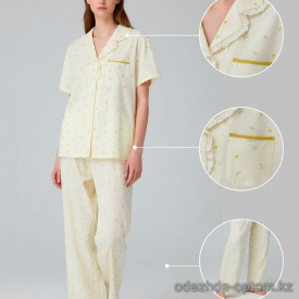 d7-9731592 Комплект женской пижамы: рубашка и штаны, M-L, 1 пачка (2 шт)