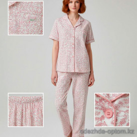 d7-9731668 Комплект женской пижамы: рубашка и шорты, M-L, 1 пачка (2 шт)