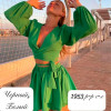 z4-1953 Пляжный костюм женский: рубашка на запах и юбка, S-L, 1 пачка (3 шт)