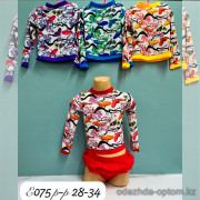 z4-E075 Купальник детский раздельный, 28-34, 1 пачка (4 шт)