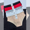 b16-8552 Трусики женские однотонные с эмблемой на резинке, XL-3XL, 1 пачка (12 шт)
