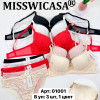 b6-01001 Miss Wicasa Комплект кружевного нижнего белья: бюстгальтер и трусики, чашка C, 1 пачка (3 шт)