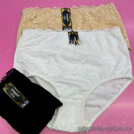 b6-3081-5 Трусики женские высокие утягивающие, большие размеры, 6XL-8XL, 1 пачка (12 шт)