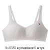 b4-6580 Бюстгальтер без косточек на тонком поролоне, чашка A, 1 пачка (6 шт)