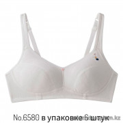 b4-6580 Бюстгальтер без косточек на тонком поролоне, чашка A, 1 пачка (6 шт)