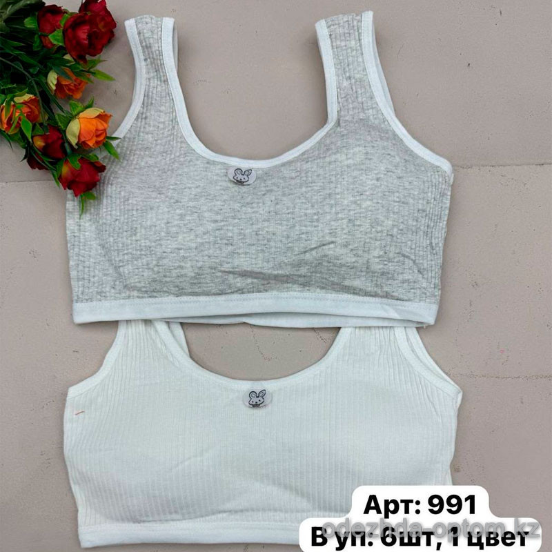 b6-991 Топ подростковый с чашечками, M-L, 1 пачка (6 шт) b6-991 Топ подростковый с чашечками, M-L, 1 пачка (6 шт)