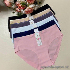 d7-7509 Lavolle Трусики женские однотонные, большие размеры, 2XL-4XL, 1 пачка (12 шт)