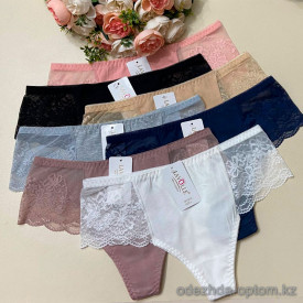 d7-8031 Lavolle Трусики женские стринги, L-2XL, 1 пачка (12 шт)