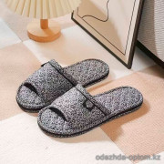 b15-120 Тапочки мужские с трехслойной хлопковой подошвой легкие, стандарт (38-40), 1 пачка (3 пары)