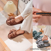 b15-130 Тапочки женские с трехслойной хлопковой подошвой легкие, стандарт, 1 пачка (3 пары)