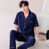 b15-2249-1 Комплект мужской пижамы: рубашка с коротким рукавом и штаны, L-3XL, 1 пачка (4 шт)