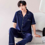 b15-2249-1 Комплект мужской пижамы: рубашка с коротким рукавом и штаны, L-3XL, 1 пачка (4 шт)