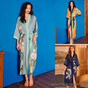 b16-2669-4 Халат женский с принтом длинный, стандарт, 1 пачка (3 шт)