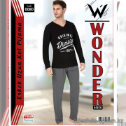 e1-0080 Wonder men Пижама мужская двойка: штаны и кофта, L-3XL, хлопок, 1 пачка (3 шт)