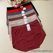 d7-734 Трусики женские высокие, стандарт (50-52), 1 пачка (10 шт)