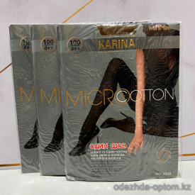 k2-2310 Karina Колготки женские одношевные, микро-фибра, 42-48, 100ден, 1 пачка (6 шт)
