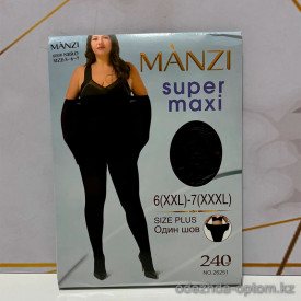 k2-26251 Manzi Колготки женские один шов, микро-фибра, 6-7XL, 240 ден, 1 пачка (6 шт)
