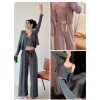 b4-201185 Комплект женской пижамы 3в1: кофта, топ и штаны, M-XL, 1 пачка (3 шт)