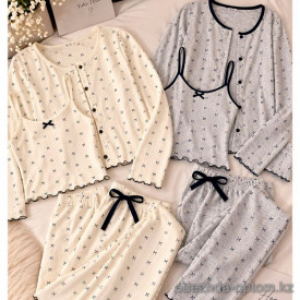 b4-261231 Комплект женской пижамы 3в1: кофта, топ и штаны, L-2XL, 1 пачка (3 шт) b4-261231 Комплект женской пижамы 3в1: кофта, топ и штаны, L-2XL, 1 пачка (3 шт)