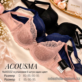 b4-A6502 Acousma Бюстгальтер кружевной без поролона, 1 пачка (6 шт) b4-A6502 Acousma Бюстгальтер кружевной без поролона, 1 пачка (6 шт)