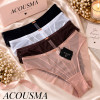 b4-P6628 Acousma Трусики женские высокие, большие размеры, L-3XL, 1 пачка (6 шт)