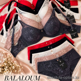 b4-A9476 Balaloum Комплект нижнего белья: бюстгальтер на среднем поролоне и трусики, 1 пачка (6 шт)