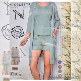 b4-110501 Nicoletta Комплект женской домашней одежды 3 в1, S-XL, 1 пачка (4 шт)