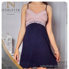 b4-81376 Nicoletta Сорочка женская на бретельках, S-XL, 1 пачка (4 шт)