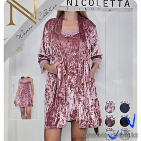 b4-87131 Nicoletta Комплект женской домашней одежды, S-XL, 1 пачка (4 шт)