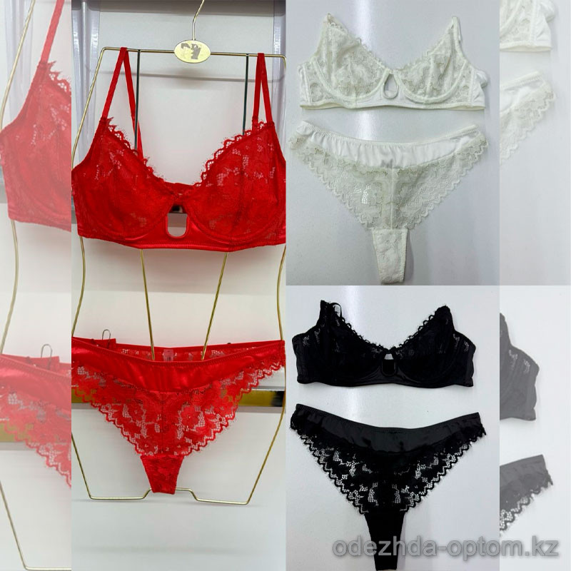 b8-276 Комплект кружевного нижнего белья: бюстгальтер и стринги, M-XL, 1 пачка (3 шт) b8-276 Комплект кружевного нижнего белья: бюстгальтер и стринги, M-XL, 1 пачка (3 шт)