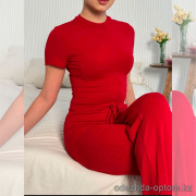 b15-71331-1 Комплект женской одежды: топ с короткими рукавами и кюлоты, стандарт, 1 пачка (3 шт)