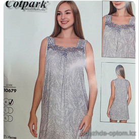 b4-10679 Cotpark Сорочка женская без рукавов, M-XL, 1 пачка (3 шт)