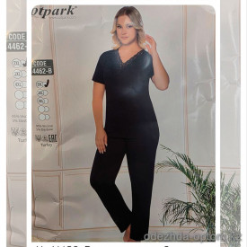 b4-14462-B Cotpark Комплект женской пижамы: футболка и штаны, большие размеры, 2XL-4XL, 1 пачка (3 шт)