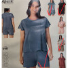 b4-17345 Cotpark Комплект женской пижамы: футболка и шорты, M-2XL, 1 пачка (4 шт)