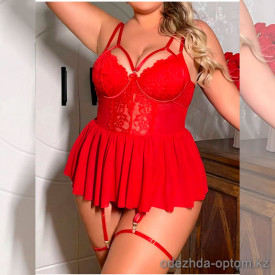 b16-61 Пеньюар для пышных дам, 2XL-4XL, 1 пачка (3 шт)