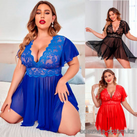 b16-6116 Пеньюар для пышных дам, XL-3XL, 1 пачка (3 шт)